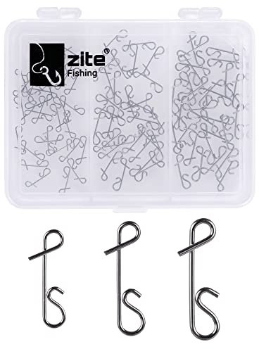 Zite Fishing Knotenlos-Verbinder Set Angeln | 90 Stück No-Knot-Connector in Box | Größen S,M,L | Schnurverbinder als Angelzubehör, no Knot Verbinder, Knotenlosverbinder Angeln