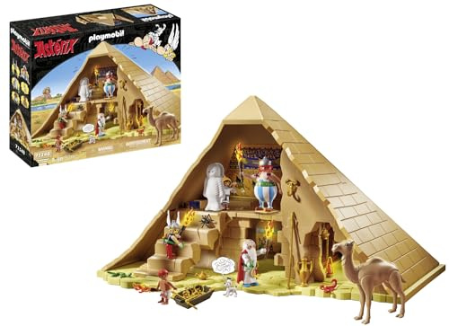 PLAYMOBIL 71148 Asterix: Pyramide des Pharao, Obelix, Asterix, Miraculix, Numerobis, Schraubzieris, Idefix, Spielzeug für Kinder ab 5 Jahren [Exklusiv bei Amazon]