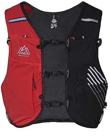 Zaino da corsa da 10 l, per corsa, escursionismo, sport, idratazione, per ciclismo, arrampicata, outdoor AONIJIE (nero + rosso, L)