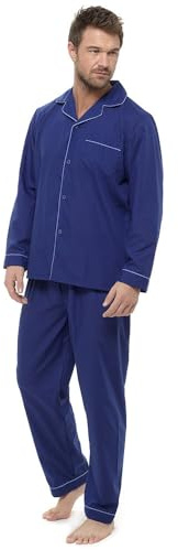 GM Apparel Mens Pyjama Set PJ Traditional Summer Pyjamas Men 2 Piece Bottoms Tops Pjs Lightweight Nightshirts