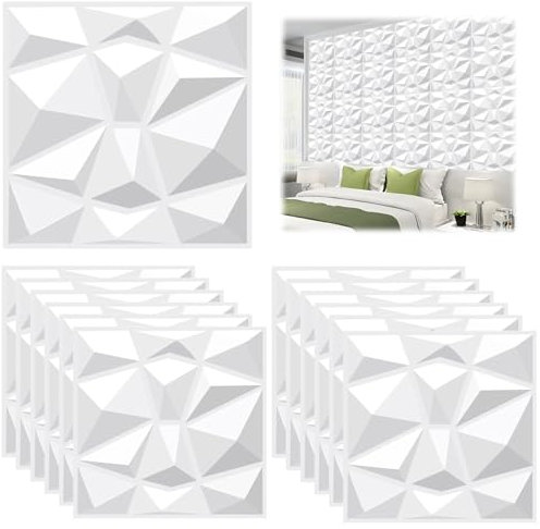 12 Stück 3D Wandpaneele Selbstklebend Steinoptik, 30 × 30 cm, Küchenrückwand Tapete, Wandfliesen Selbstklebend, Wandaufkleber für Innenwanddekoration, für Möbel Wandtür Wasserdicht