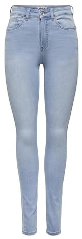 Onllulu Hw Skinny Push Up Box, Bleu Jeans Clair, M / 32L