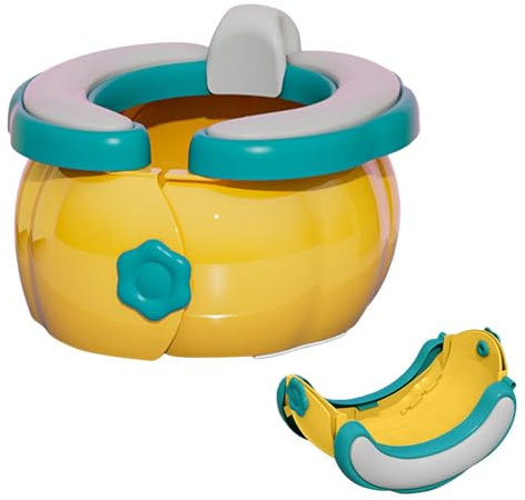 Faltbares Töpfchen, Kindertoilettensitz,Leichte tragbare süße Kürbisform Töpfchen -Sitzkinder | Faltbarer Trainingstoilettenstuhl Nicht-Schlupf für Alter 2-6 Camping-Babybedarf für die Familie