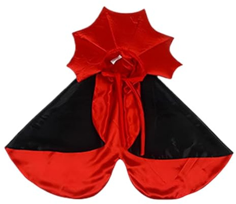 Mantello Per Cani - Costume Da Vampiro In Poliestere Nero 36x54 Cm | Abbigliamento Da Vacanza Con Tracolla Regolabile Per Cani Di Piccola Taglia, Gatti E Cuccioli, Divertente Vestito