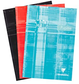 Clairefontaine 6155C Notizblock (DIN A4, 21 x 29,7 cm, liniert mit Rand, 80 Blatt) 1 Stück farbig sortiert