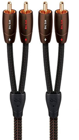 AudioQuest 8m Big Sur RCA Audiokabel 2x Cinch Schwarz - Audiokabel (2x Cinch, 2x Cinch, Kupfer, 8m, Schwarz)