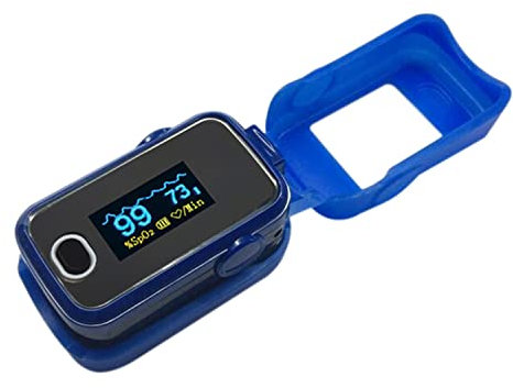 Intec Pulsoximeter Finger Pulsoximeter OLED-Display Pulsfrekvens Oxygen Saturation Oximeter (Blå)