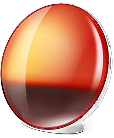 JDKC- Voice Wake Up Light, Sveglia All'alba, Lavora con Alexa Google Home, con 7 Suoni Naturali 4 Sveglie e Snooze, Lampada Atmosfera 7 Colori, 2 Pz