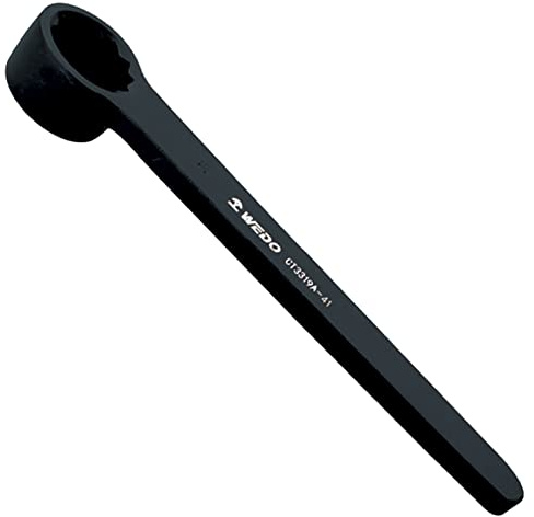 WEDO Chiave ad anello convessa in acciaio speciale nero spray, chiave ad anello di trazione, forte coppia torx, 19 x 155 mm
