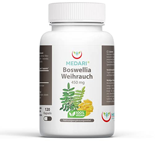 Boswellia Weihrauch 900mg Tagesdosierung pro 2 Kapseln – 120 Kapseln Original indischer Boswellia serrata Weihrauch natürlicher, pflanzlicher