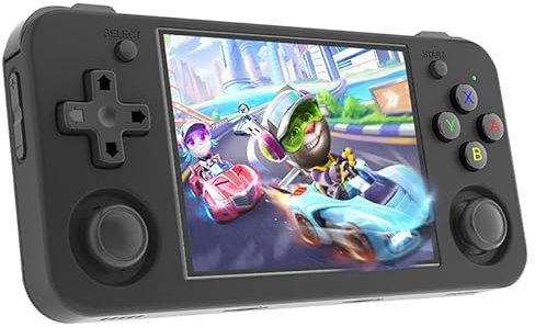 RG35XX H Retro Handheld Game Console, 3.5 Inch IPS Screen Linux System Retro Video Game Console with 64G TF Card Pre-Installed with 5500+ Games, Support HDMI TV Output 5G WiFi Bluetooth 4.2 (Black)