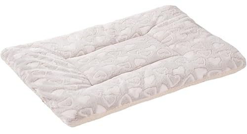Cama Gato Cama Perro PequeñO 55×45cm Manta Gato Cama para Gatos Lavable Cama para Perros PequeñOs Franela y Lana de Cordero Doble Cara Cat Bed Mat Colchoneta para Gatos (Gris Claro)