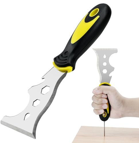 13-in-1 Multi Scraper Tool, Stainless Steel Painters Tool Professional Multi Paint Stripper Tool for Paint Roller, Straight Scraper, Curved Scraper,Fast Paint Stripper (13-in-1)