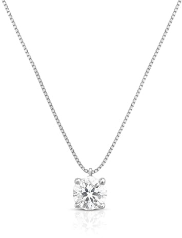 Louis Ciocchetti dal 1887 Collana Argento 925 con Punto Luce Zircone 5A da 40mm, Regolabile, Elegante