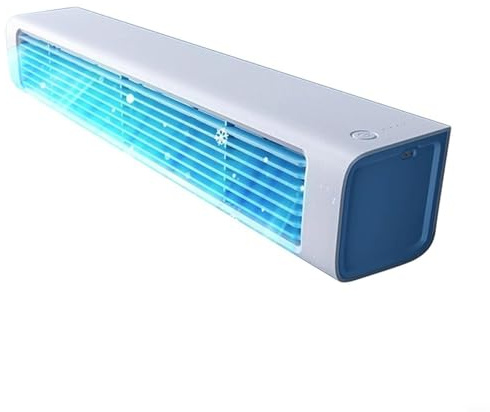 GANCEI Aire acondicionado inalámbrico montado en la pared sin perforación ventilador portátil con control remoto para oficina en casa, cocina, dormitorio, eficiencia energética (modelo enchufable