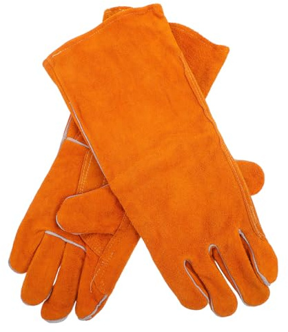FIXOSHEE Guanti da Lavoro Resistenti al Calore in Bovina Isolanti e Antitaglio Protezione Mani per Saldatura e Taglio Impermeabili Unisex per Protezione Industriale