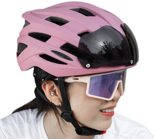 Casco da bicicletta, attrezzatura da bici con occhiali che cambiano colore, casco da mountain bike, per uomini e donne, adulti, sport all'aria aperta, ciclismo, equitazione, corsa
