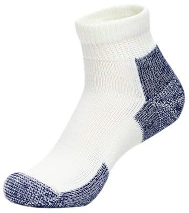 Thorlos Unisex-Adult JMX Maximum Cushion Ankle Running Socks, White, Large