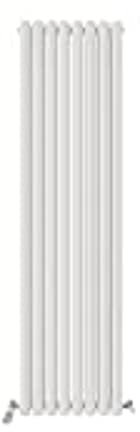 iBathUK Strata Tall Vertical Radiator, Double Oval Panel Radiators, 1800x480mm Slim Radiator, Wall Mounted for Bathroom,Kitchen,Living Room- White