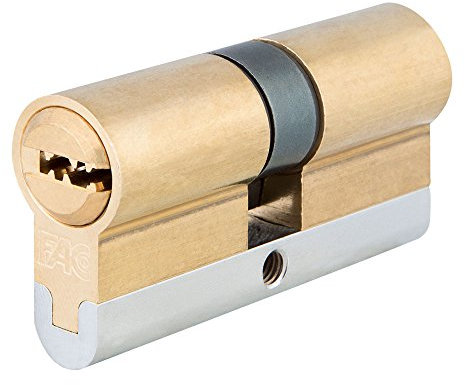 Fac 23239 Cilindro de Perfil Europeo de Alta Seguridad, Latonado, 70 mm