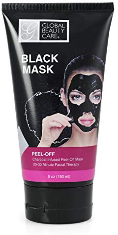 Global Beauty Care 5 oz 150 ml Black Peel-Off Mask: Charcoal Infused Peel-Off Mask