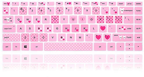 MMDW Lovely Bear English Keyboard Cover for HP Pavilion X360 14 Inch Laptop | Compatible with 2018-2020 HP 14-BF,14-CF,14M-BA,14M-CD,14M-DH models,Dustproof,Washable,Anti-slip,Keyboard Accessories