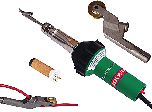 Pistola per saldatura ad aria calda per pavimenti in plastica vinilica 110 V 1600 W con punta di saldatura con rullo in ottone per aste di saldatura per pavimenti