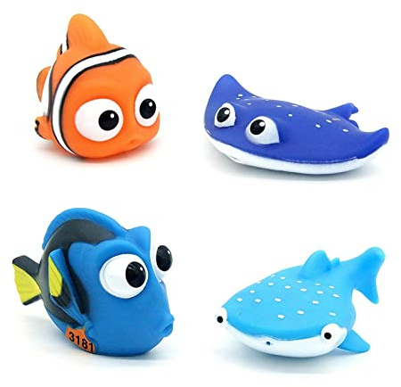 Kid Shower Toy Baby Bath Squirt Toys,Shark Bathtub Water Toys,4pcs Toddlers Infant Swimming Pool Toys,for Birthday Gifts Summer Beach,Pool Activity