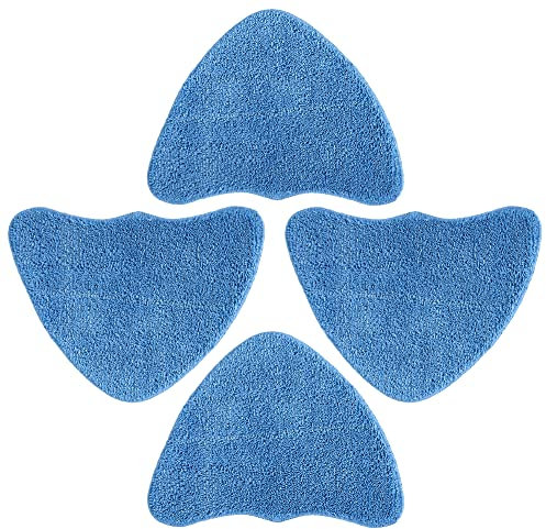 Beaface 4 PCS Steam Mop Pads Compatible with Vax Steam Mops S85-CM S86-SF-CC S86-SF-C and More, Microfibre Mop Cleaning Pads Replacement Mop Pad (Blue)