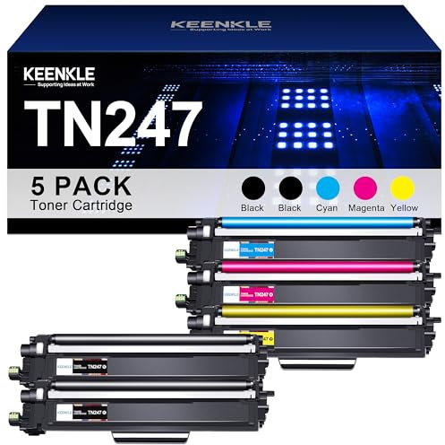 KEENKLE TN-243CMYK Kompatibel für Brother MFC L3750CDW MFC-L3750CDW HL-L3210CW DCP-L3550CDW HL-L3230CDW MFC-L3770CDW MFCL3750CDW DCP-L3517CDW TN243CMYK (5er-Pack)