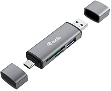 Equip Lector de Tarjetas USB 3.0 HUB OTG SB-C & USB-A SD/MicroSD