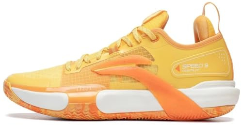 LI-NING Speed Ⅸ Premium Professionelle Basketballschuh Herren Dämpfung Sportschuhe Orange ABAT023-4H EU 43 2/3