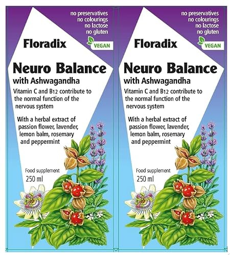 Neuro Balance with Ashwagandha - av Floradiix - 2 x 250 ml förpackning med 2, 500 ml totalt