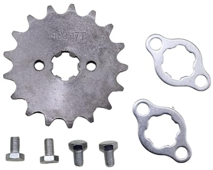 Trkimal Pignone anteriore per moto per 50cc 70cc 90cc 110cc 125cc Dirt Pit Bike, Mini Bike, TaoTao, Roketa, Coolster, Sunl, Lifan, Loncin, ATV, Quad, 4 Wheeler, ciclomotore (420-17T, 17MM)