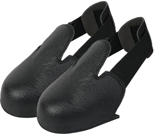 1 par de inserciones de punta de acero para zapatos, anti-smash se sobrepasa insertos de los dedos de acero con correa elástica para punta y protección metatarsiana, cubiertas de zapatos de seguridad