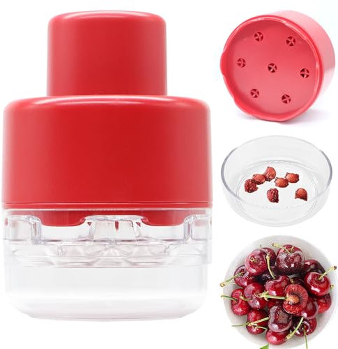 Snocciolatore per ciliegie, strumento per rimuovere il nucleo della ciliegia, per olive, stoner, strumento per rimuovere i semi di ciliegia, resistente, con design a blocco, strumento per rimuovere il