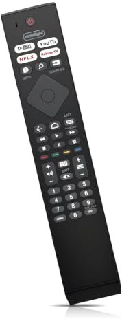 Ersättning för Philips fjärrkontroll BRC0984501, universell fjärrkontroll med 4 kortklippsknappar kompatibel med Philips ambilight LCD LED Smart TV 7900-serien – ingen programmering krävs