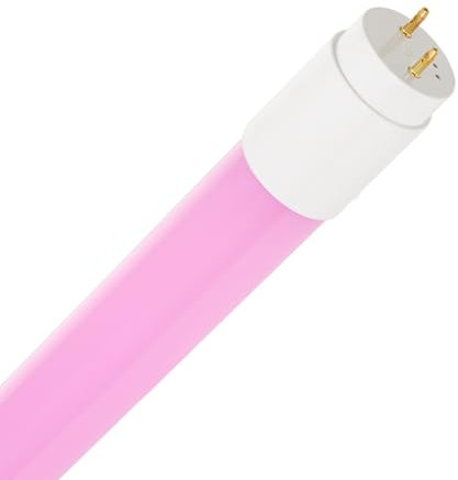 LEDKIA LIGHTING Tubo LED T8 G13 120cm PC a Colori 18W Individuale Rosa G13,T8