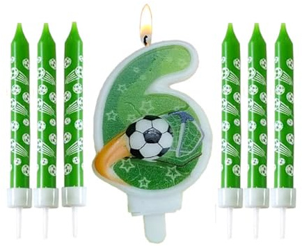 Cumpleaños Número Velas 6,Velas de Pastel Verdes Con 6 Varillas de Extensión,Fiesta Decoraciones para Niños Chicas jóvenes,Decoración de cumpleaños,Fiesta de cumpleaños