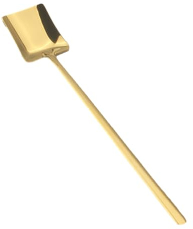 ARTSEWPLY 6 piezas Cucharas Café Cuadradas Acero Inoxidable Doradas Cucharitas Postre para Té Espresso y Ensaladas Fácil Limpieza