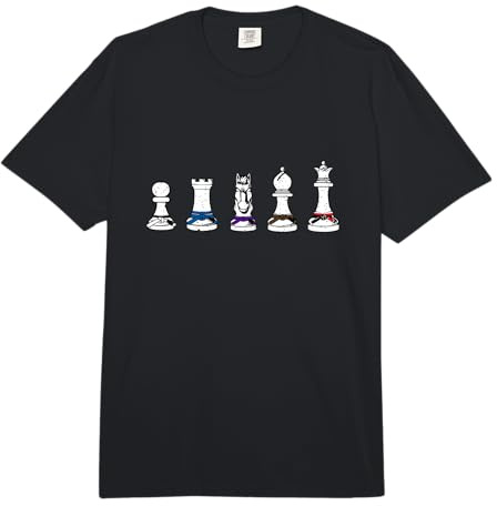 Pezzi Scacchi con Cinture Jiu Jitsu Colore per BJJ Fighter Comfort Colors Adult Heavyweight T-Shirt