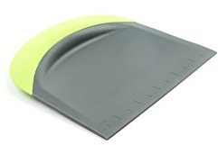 Fox Run Dough and Bowl Scraper, 4.75 Flat Edge Bench Scraper, Green