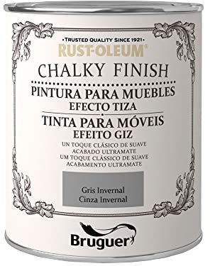 Rust-Oleum Bruguer Chalky Finish pintura para muebles Gris Invernal 750 ml