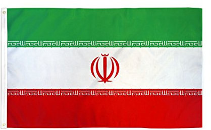 AZ FLAG - Flagge Iran - 150x90 cm - Iranische Fahne 100% Polyester mit Messing-Ösen - 110g