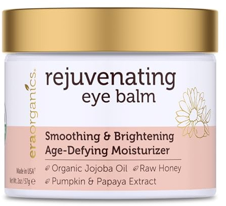 USDA Organic Eye Moisturizer Cream - Rejuvenating and Nourishing Age Defying Balm - Natural Ingredients for Sensitive Skin with Jojoba Oil, Argan Oil for Puffiness, Fine Lines Plus More