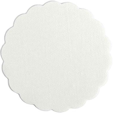 500 Airlaid Glass Coasters Round for Glasses 9 cm Diameter Fabric-Like Coasters Drink Coasters Fabric Look Wedding Catering Hotel Premium Quality White