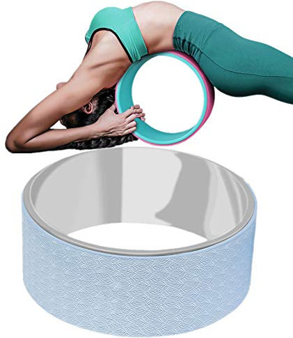 WPCASE Yogaring Yogarad Backbends verbessern Fitness Yoga Rad Yoga Wheel Yoga Haltung Yoga Rad zum Dehnen Yoga Prop Wheel erhöht die Flexibilität Blue-Gray,-