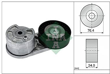 INA 534 0727 10 Spannarm Keilrippenriemen Riemenspanner 25mm 70mm