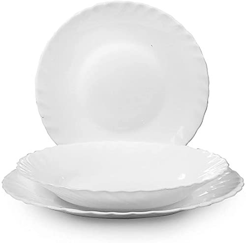 REPLOOD Servizio Piatti Da Tavola Prima Bianco 36 Pezzi Per 12 Persone