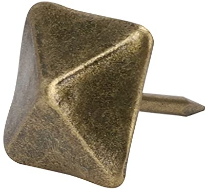 Chiodo per tappezzeria, 50 pezzi hardware per porte Forniture artistiche Chiodo per tappezzeria per buoni materiali fai da te. per l'artigianato in pelle(Side length 14mm*total length 20mm)